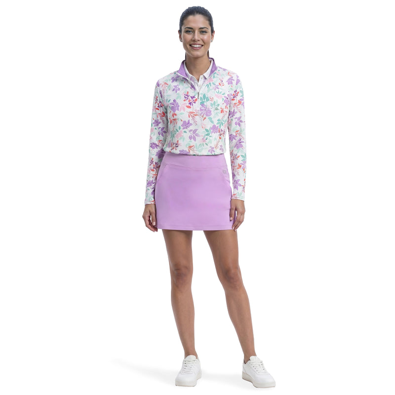 PALOMA PRINTED 1/4 ZIP PULLOVER - BRIGHT WHITE – IZOD