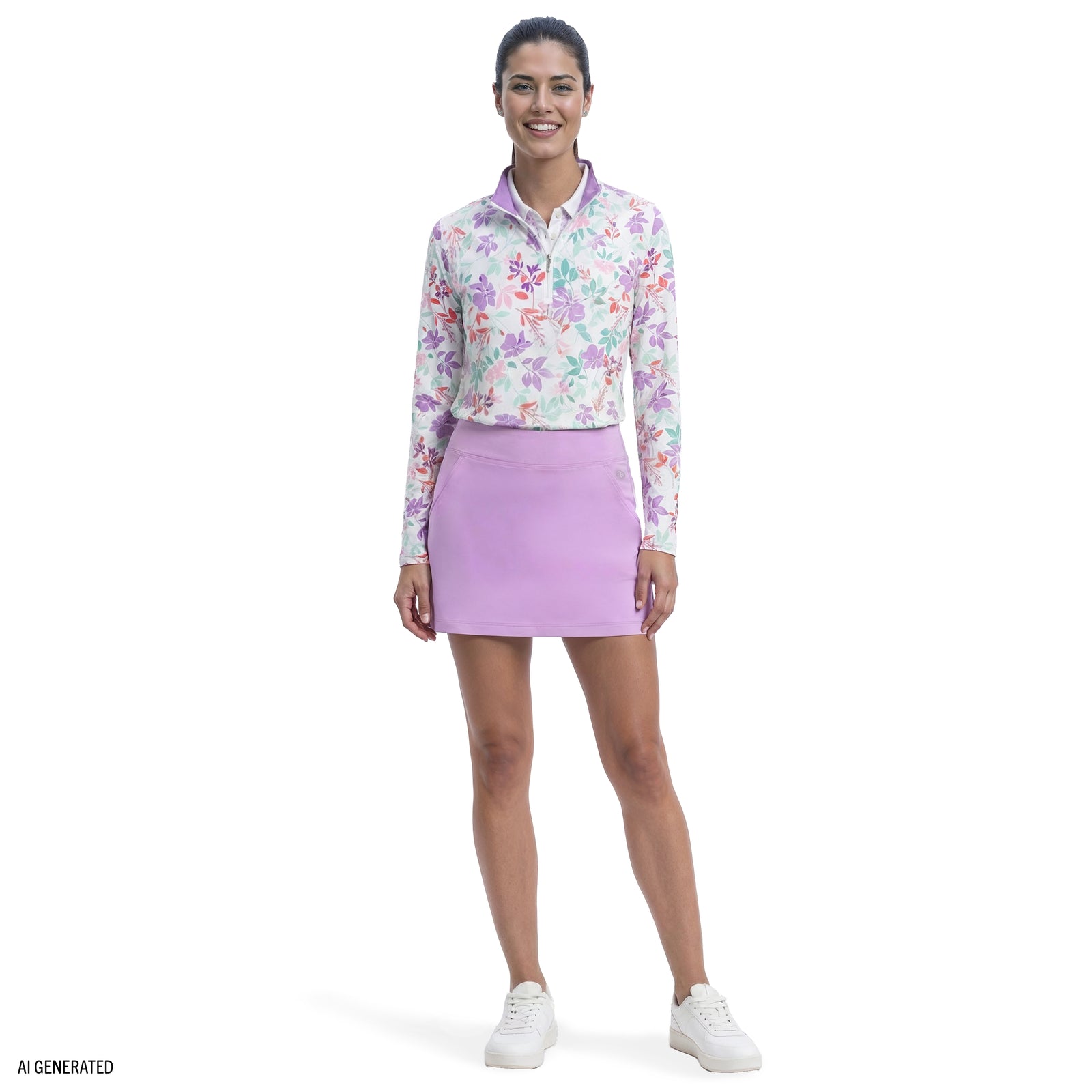 PALOMA PRINTED 1/4 ZIP PULLOVER - BRIGHT WHITE – IZOD