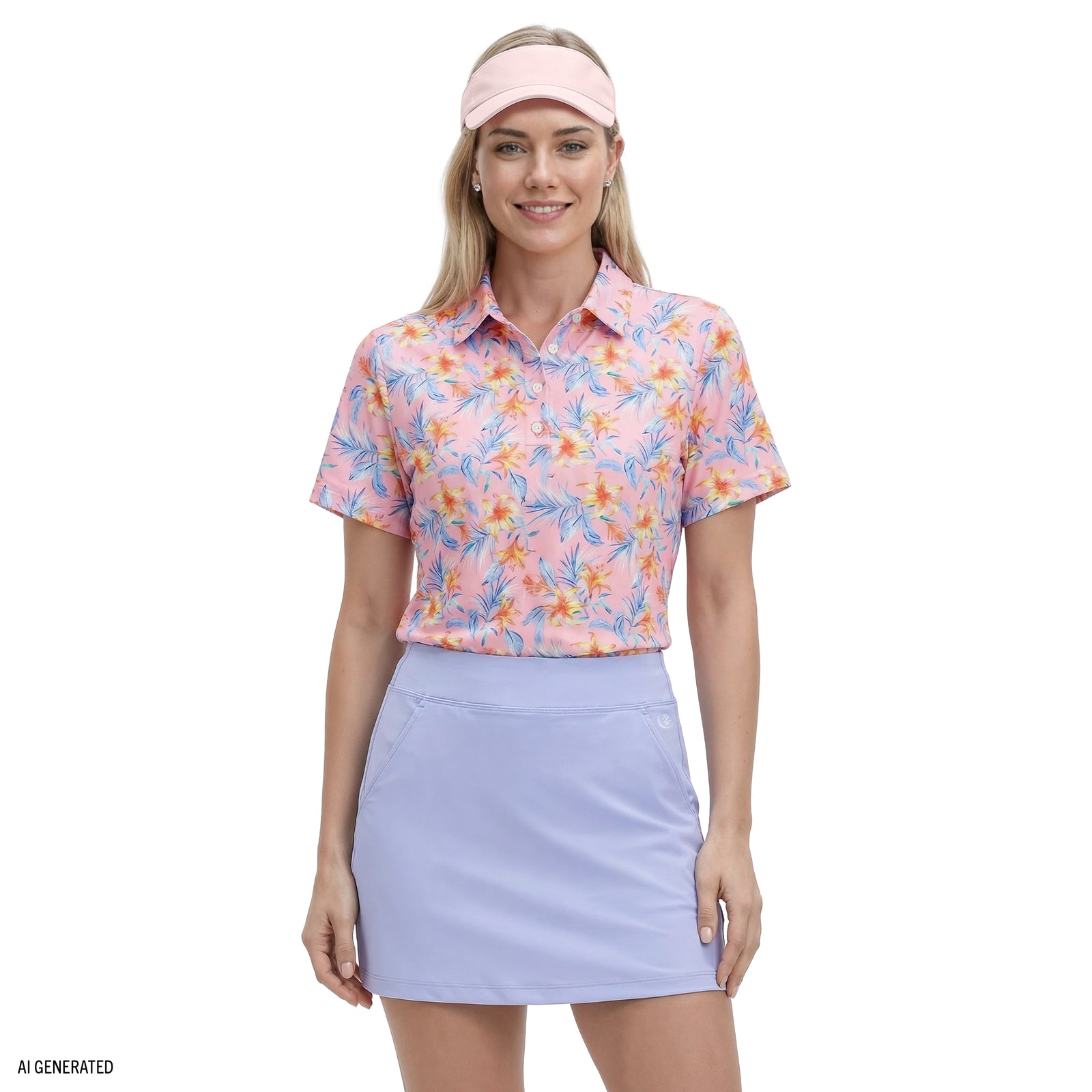 ALLY PRINTED S/S POLO - PRISM PINK – IZOD