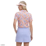 ALLY PRINTED S/S POLO - PRISM PINK