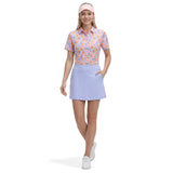ALLY PRINTED S/S POLO - PRISM PINK