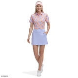 ALLY PRINTED S/S POLO - PRISM PINK