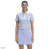 ALLY PRINTED S/S POLO - SERENITY