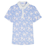 ALLY PRINTED S/S POLO - SERENITY