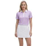 ALLY PRINTED S/S POLO - SHEER LILAC