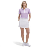ALLY PRINTED S/S POLO - SHEER LILAC