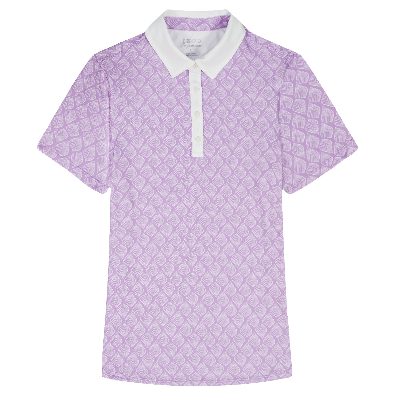 ALLY PRINTED S/S POLO - SHEER LILAC – IZOD