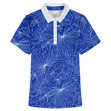 ALLY PRINTED S/S POLO - AMPARO BLUE