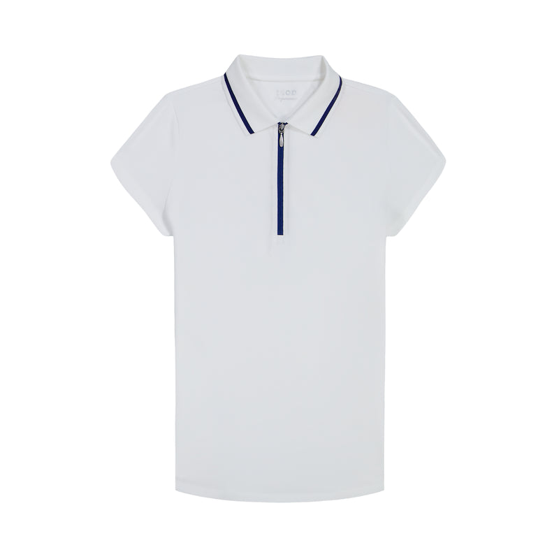 極美品　CupNoodle × CLUBHAUS Polo - White XX CHLOE COURTSIDE CAP SLEEVE POLO - BRIGHT WHITE – IZOD