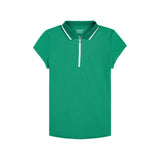 CHLOE COURTSIDE CAP SLEEVE POLO - GREENLAKE