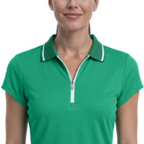 CHLOE COURTSIDE CAP SLEEVE POLO - GREENLAKE