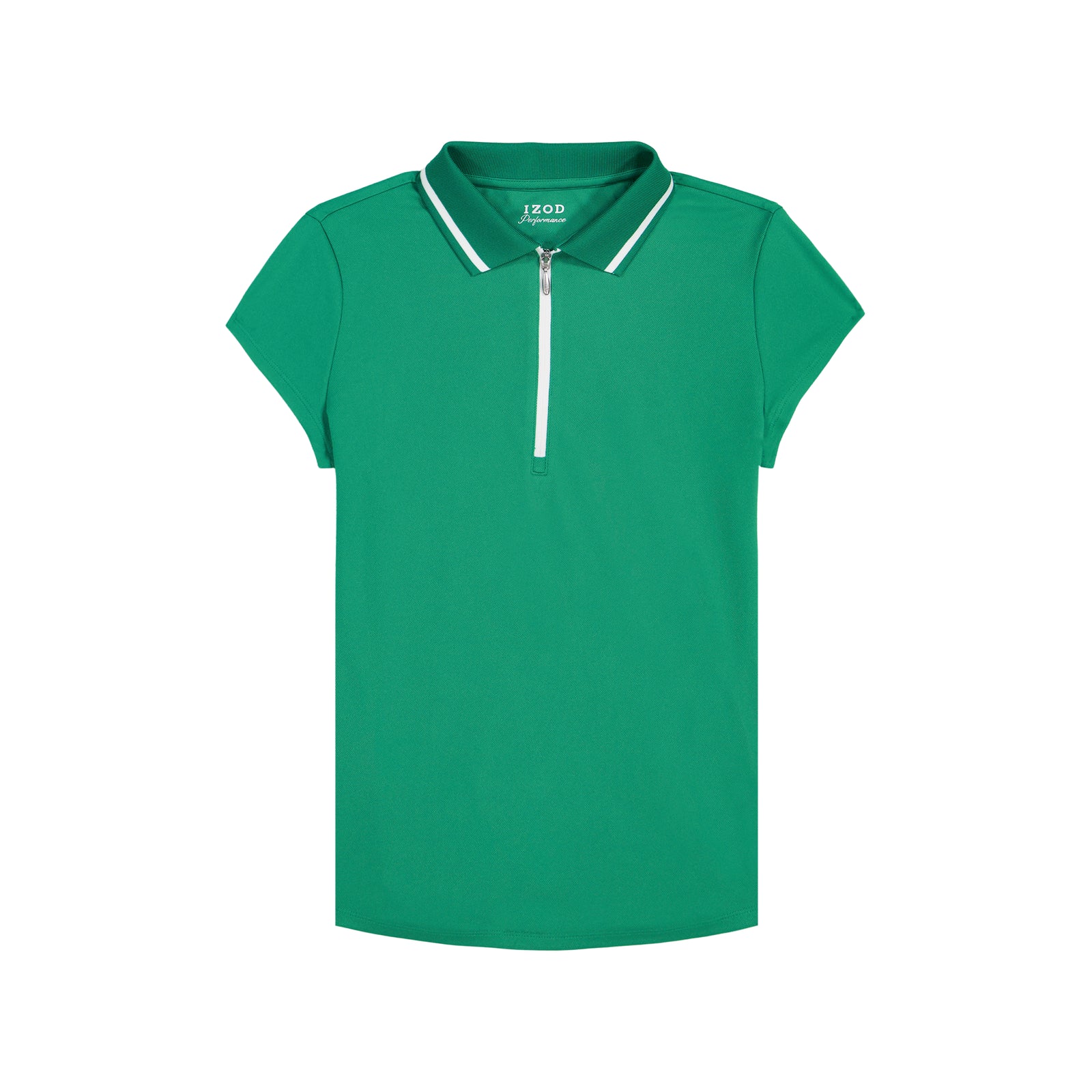CHLOE COURTSIDE CAP SLEEVE POLO - GREENLAKE – IZOD
