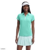 CHLOE COURTSIDE CAP SLEEVE POLO - ARUBA BLUE
