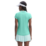 CHLOE COURTSIDE CAP SLEEVE POLO - ARUBA BLUE