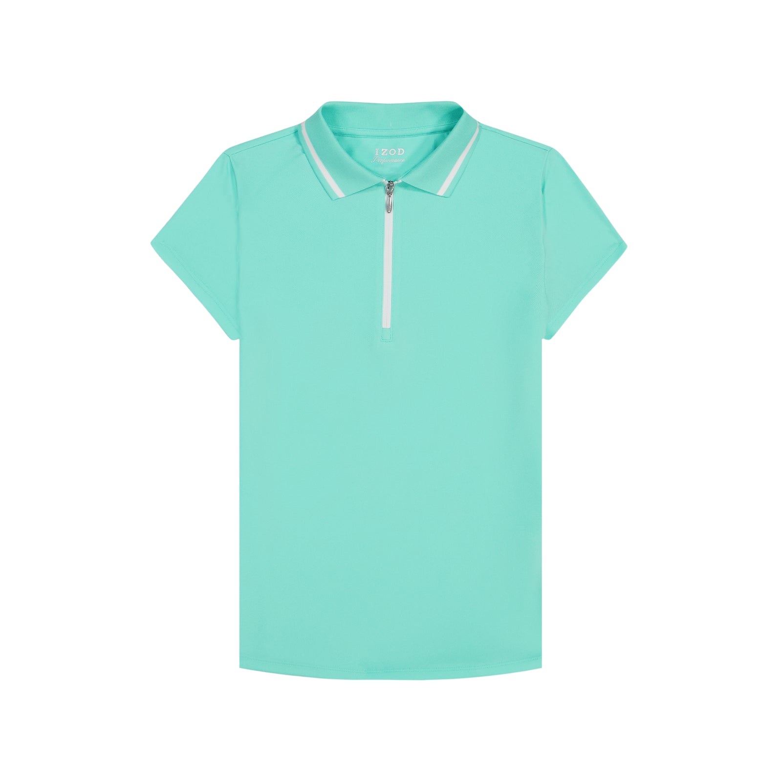 Chloe Courtside Cap Sleeve Polo - Aruba Blue – IZOD