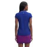 CHLOE COURTSIDE CAP SLEEVE POLO - SODALITE BLUE