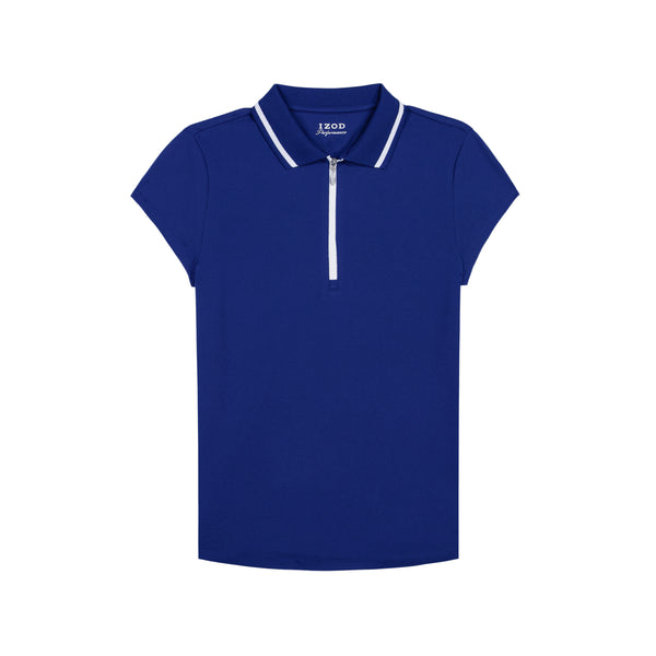 CHLOE COURTSIDE CAP SLEEVE POLO - SODALITE BLUE – IZOD