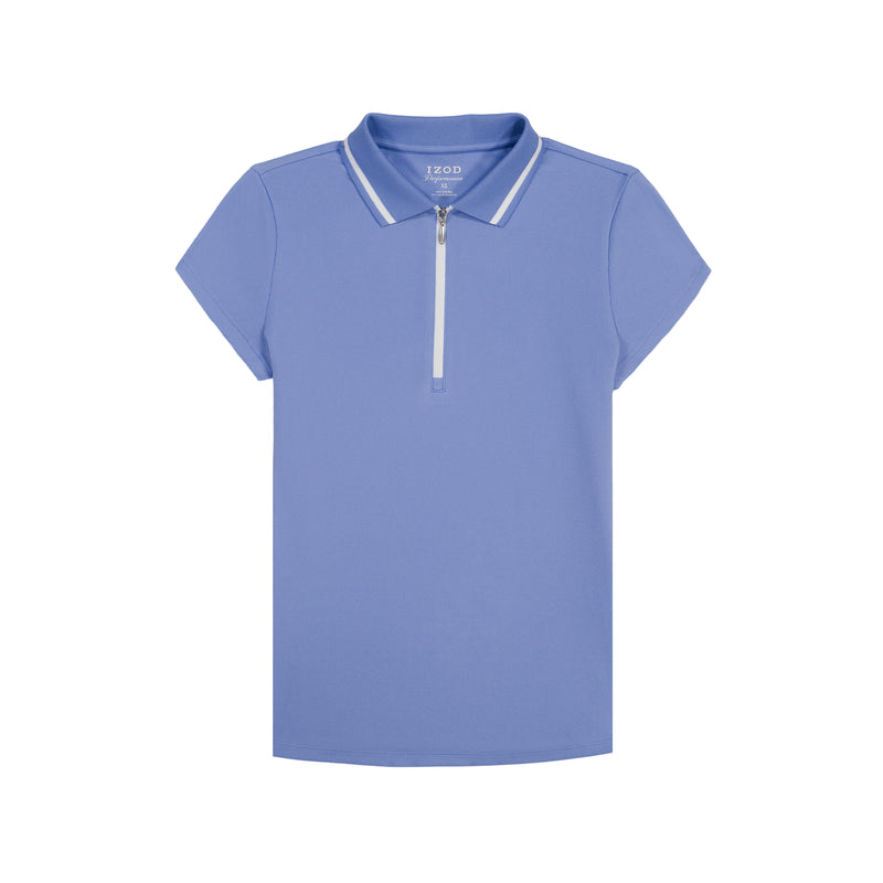 Chloe Courtside Cap Sleeve Polo - Hydrangea – IZOD