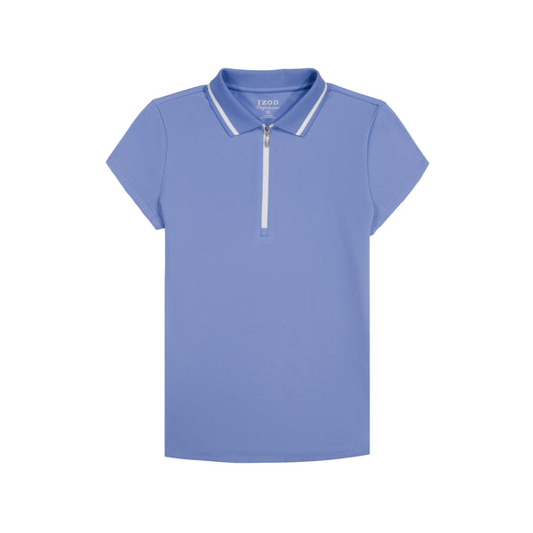 CHLOE COURTSIDE CAP SLEEVE POLO - HYDRANGEA – IZOD