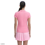 CHLOE COURTSIDE CAP SLEEVE POLO - SACHET PINK