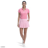 CHLOE COURTSIDE CAP SLEEVE POLO - SACHET PINK