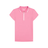 CHLOE COURTSIDE CAP SLEEVE POLO - SACHET PINK
