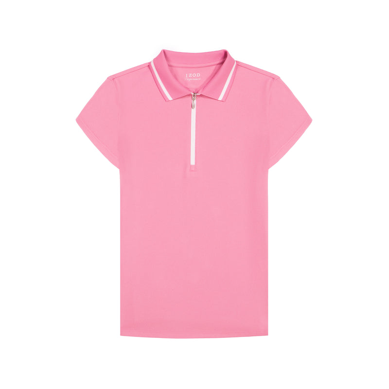 CHLOE COURTSIDE CAP SLEEVE POLO - SACHET PINK – IZOD