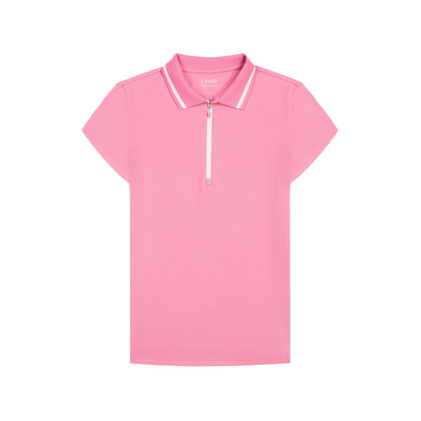 Chloe Courtside Cap Sleeve Polo - Sachet Pink – IZOD