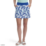 BREE PRINTED SKORT - ARUBA BLUE