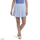 PAULINE PLEATED PULL-ON SKORT - HYDRANGEA