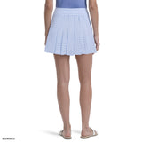 PAULINE PLEATED PULL-ON SKORT - HYDRANGEA