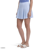 PAULINE PLEATED PULL-ON SKORT - HYDRANGEA