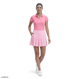 PAULINE PLEATED PULL-ON SKORT - SACHET PINK