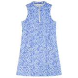 L’ACEY ZIP COURT PRINTED DRESS - HYDRANGEA