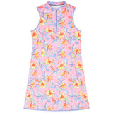 L’ACEY ZIP COURT PRINTED DRESS - PRISM PINK