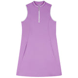 L’ACEY ZIP COURT DRESS - SHEER LILAC