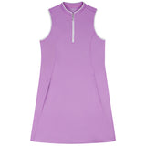 L’ACEY ZIP COURT DRESS - SHEER LILAC