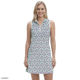 L’ACEY ZIP COURT PRINTED DRESS - YUCCA