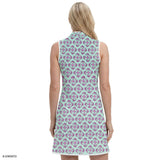 L’ACEY ZIP COURT PRINTED DRESS - YUCCA