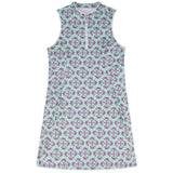 L’ACEY ZIP COURT PRINTED DRESS - YUCCA