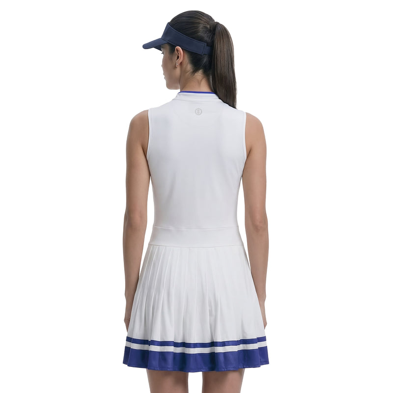 RALLY V-NECK PLEATED DRESS
