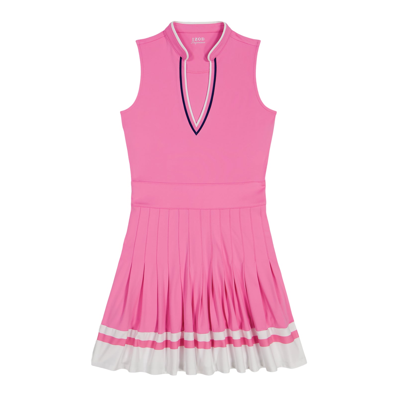 RALLY V-NECK PLEATED DRESS - SACHET PINK – IZOD