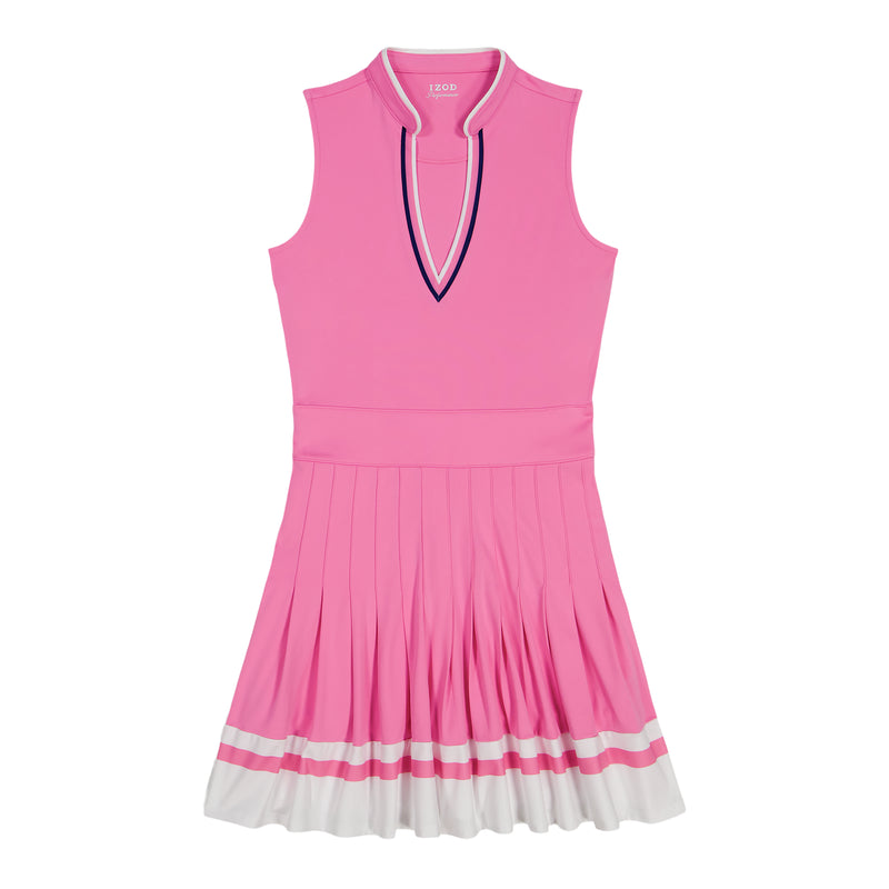 v neck pleated dress Rally V-neck Pleated Dress - Izod Sportswear - SACHET PINK