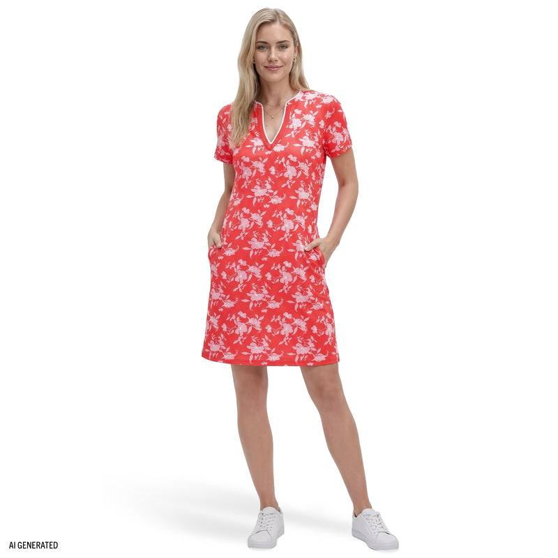 womens coral dress Sara S/S Printed - Izod Sportswear - Sugar size:0 hippies wedding dress Length 32.5 Large When will Ross Dress