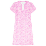 SARA S/S PRINTED DRESS - OPERA MAUVE