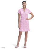 SARA S/S PRINTED DRESS - OPERA MAUVE