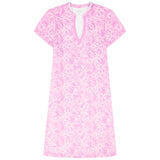 SARA S/S PRINTED DRESS - OPERA MAUVE