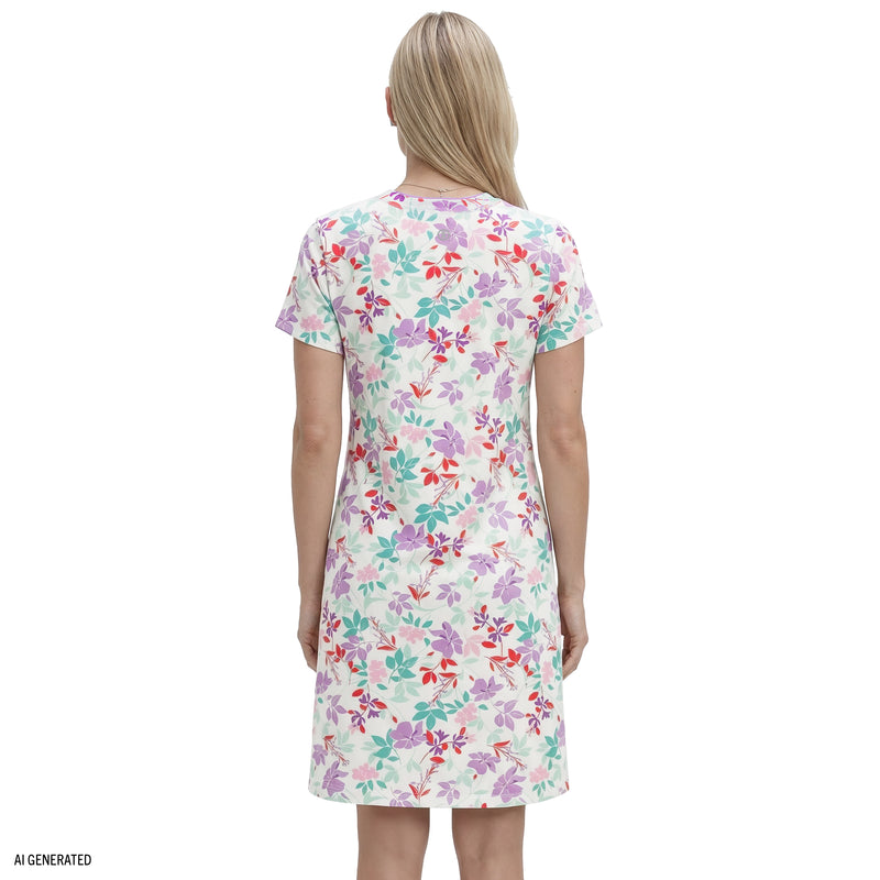 SARA S/S PRINTED DRESS - BRIGHT WHITE – IZOD