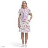 SARA S/S PRINTED DRESS - BRIGHT WHITE
