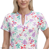 SARA S/S PRINTED DRESS - BRIGHT WHITE